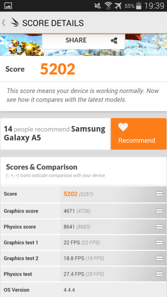 Samsung Galaxy A5 3D Mark 08
