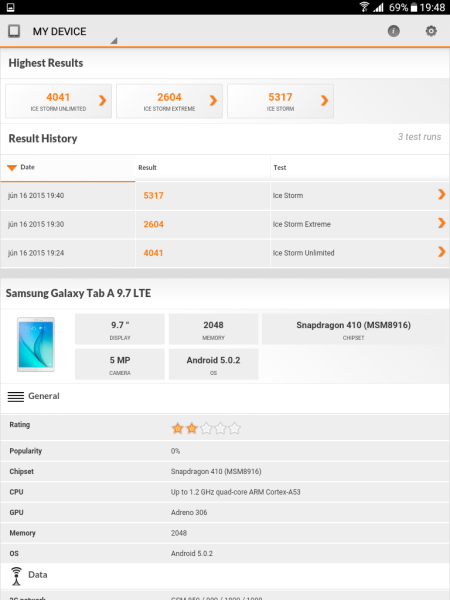 Samsung Galaxy Tab A9.7 3D Mark 01