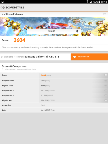 Samsung Galaxy Tab A9.7 3D Mark 05
