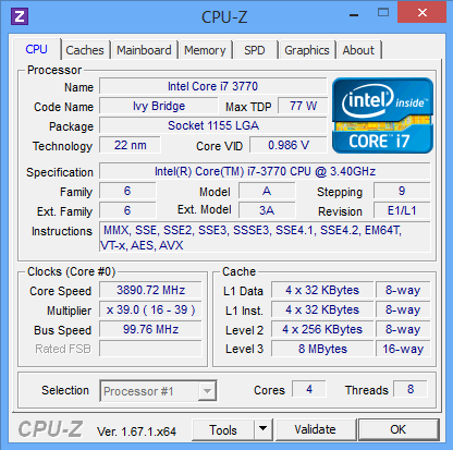 HP Compaq Elite 8300 AiO CPU-Z 01