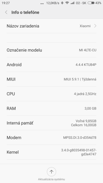 Xiaomi Mi4 Info o telefone 01
