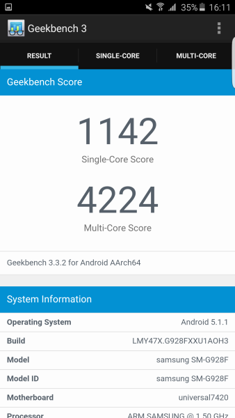 Samsung Galaxy S6 Edge Plus Geekbench 01