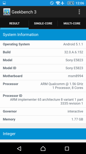 Sony Xperia Z5 Compact Geekbench 02
