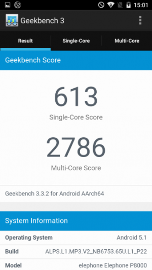 Elephone P8000 GeekBench 01