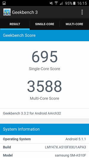 Samsung Galaxy A5 2016 GeekBench 01