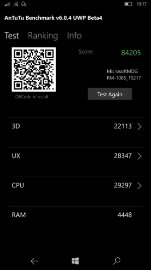 Microsoft Lumia 950XL AnTuTu Benchmark 01