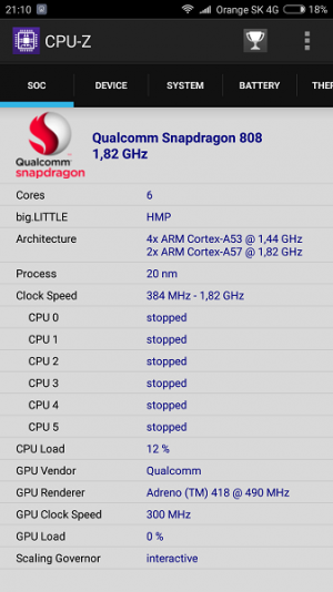 Xiaomi Mi4C CPU-Z