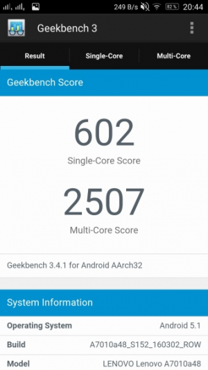 Lenovo A7010 GeekBench 01