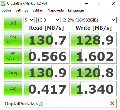 Freecom mHDD Slim Drive 1TB NTFS CrystalDiskMark