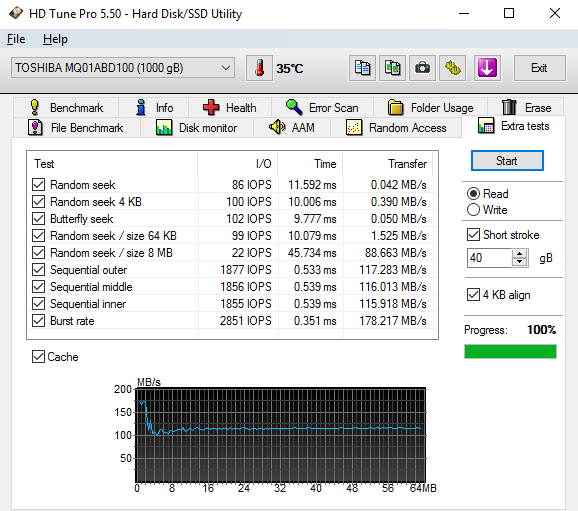 Verbatim StoreNGo Gen2 1TB NTFS HD Tune 04